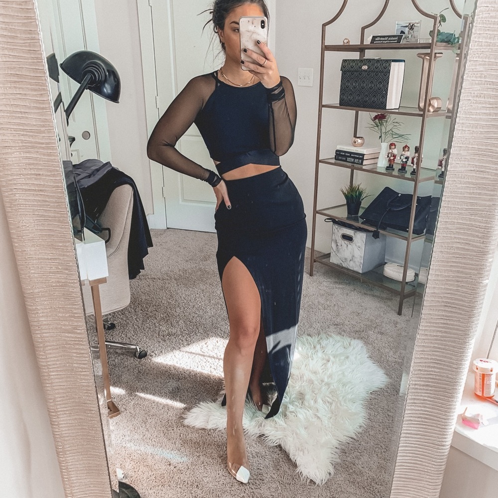 BEBE 2 Piece Black Dress